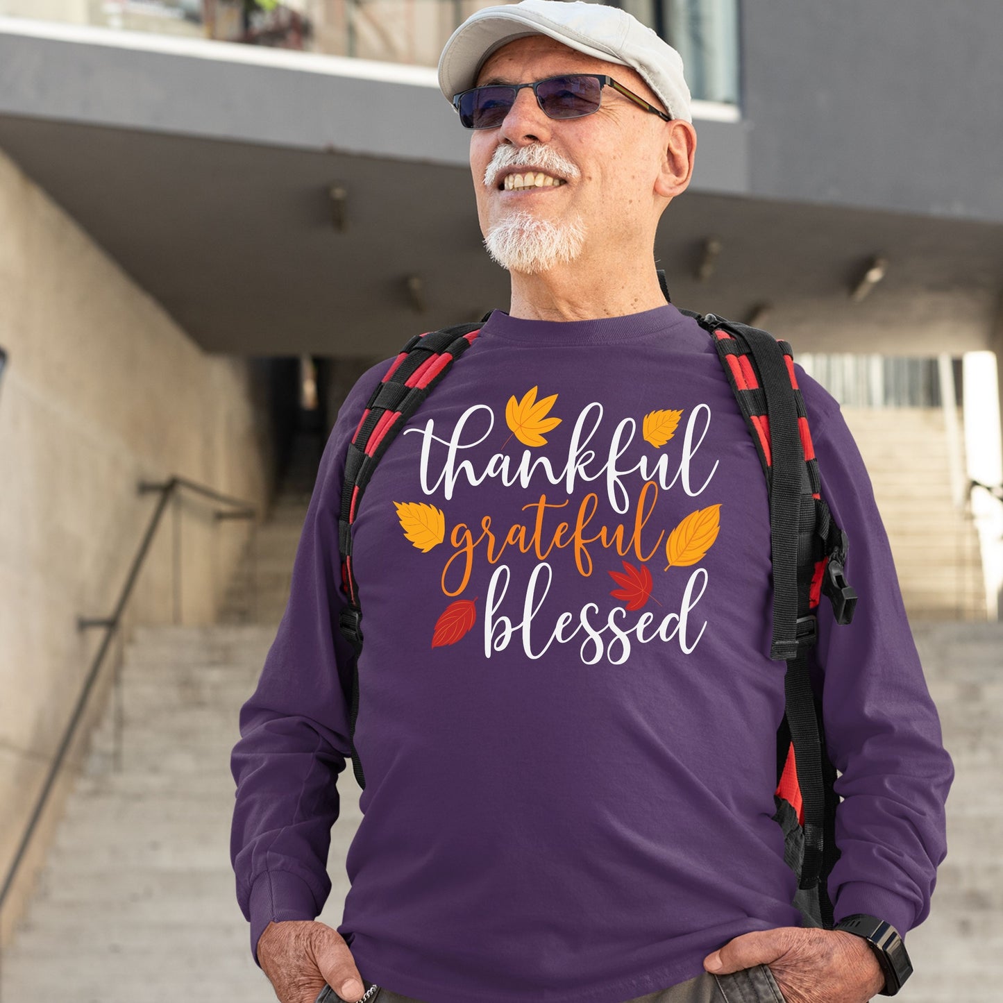 Thankful Grateful Blessed, Thanksgiving Sweatshirt, Thanksgiving Sweater for Men, Thanksgiving Gift Ideas, Cute Thanksgiving