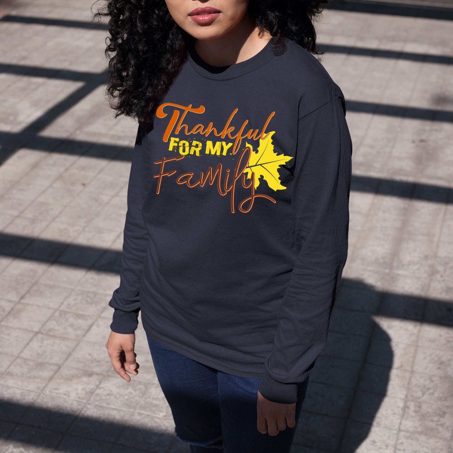 Thankful For My Family, Thanksgiving Sweatshirt, Thanksgiving Sweater for Women, Thanksgiving Gift Ideas, Cute Thanksgiving