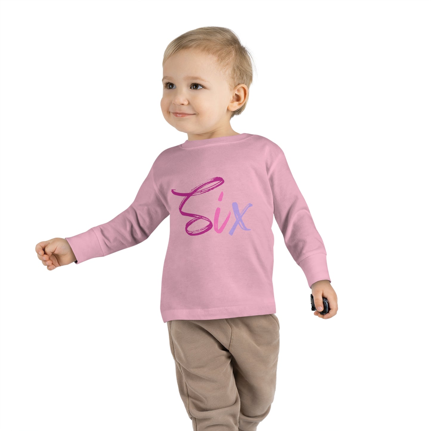 Long Sleeve Age Tee Shirt For 6 Year Old Unisex Kids