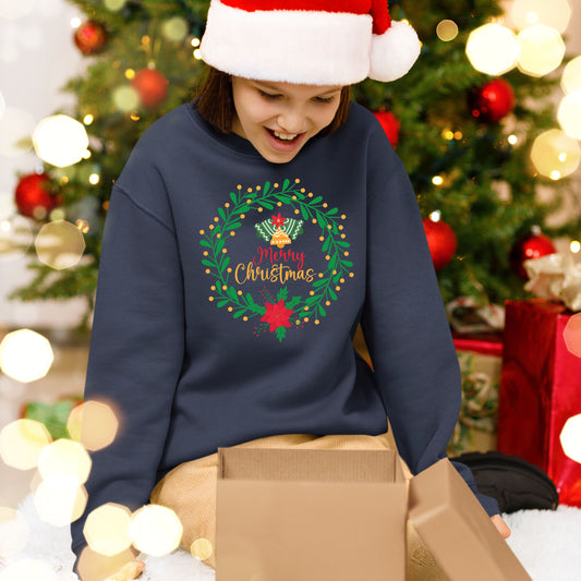 Merry Christmas, Christmas Long Sleeves, Christmas Crewneck For Youth, Christmas Sweatshirt, Christmas Present, Christmas Sweater