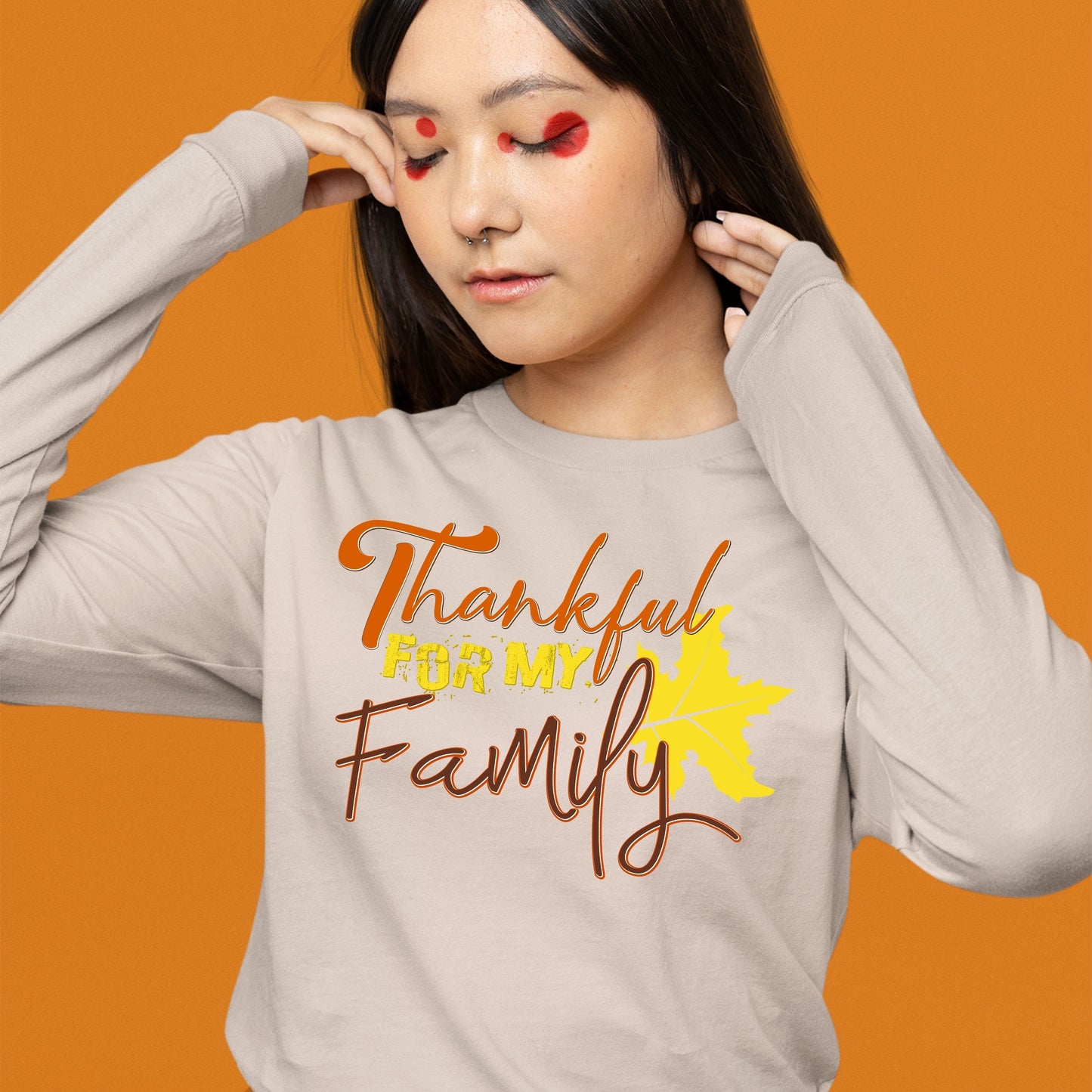 Thankful For My Family, Thanksgiving Sweatshirt, Thanksgiving Sweater for Women, Thanksgiving Gift Ideas, Cute Thanksgiving