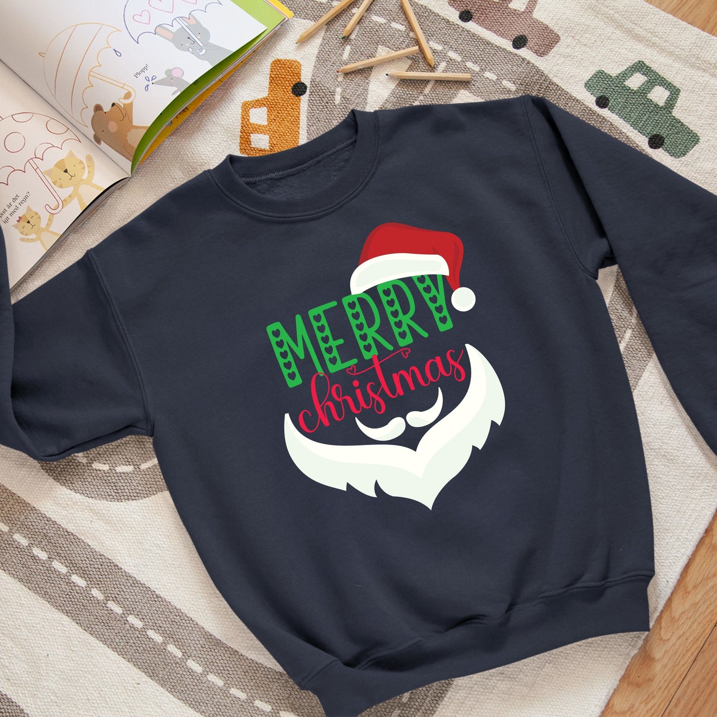 Merry Christmas, Christmas Crewneck For Youth, Christmas Sweatshirt, Christmas Long Sleeves, Christmas Present, Christmas Sweater