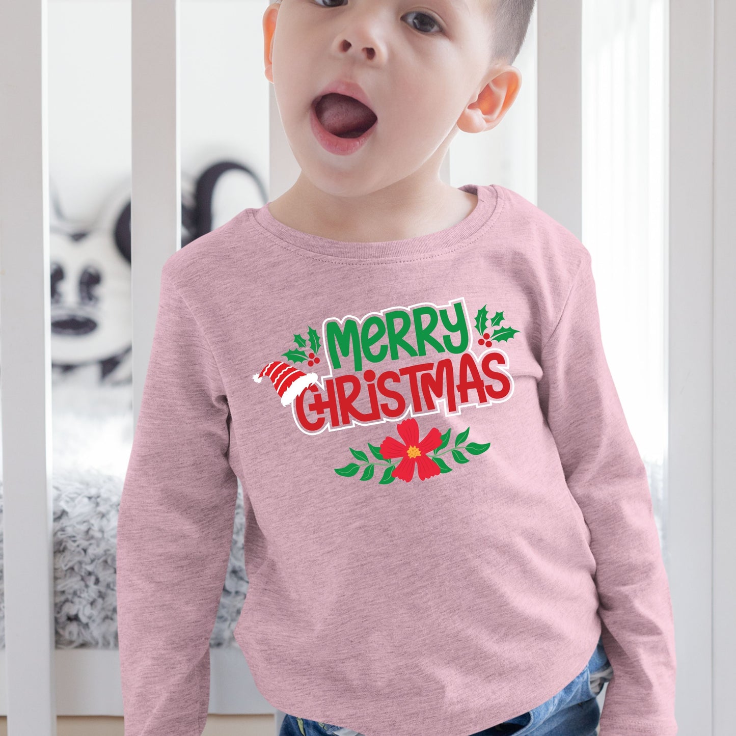 Merry Christmas, Christmas Long Sleeves, Christmas Sweater, Christmas Sweatshirt, Christmas Crewneck For Toddler, Christmas Present