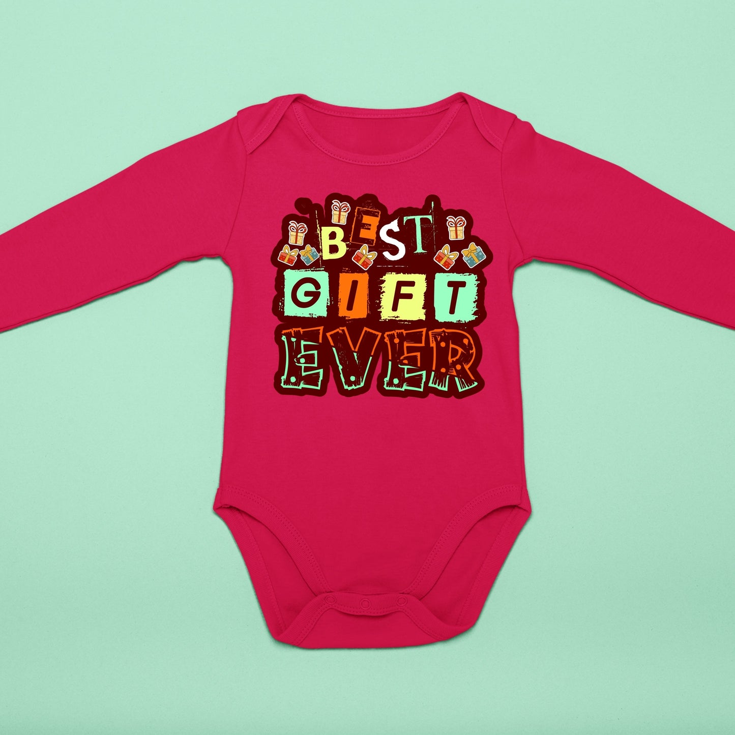 Best Gift Ever, Christmas Bodysuits For Kids, Christmas Long Sleeves, Christmas Bodysuits, Christmas Onesies, Christmas Present