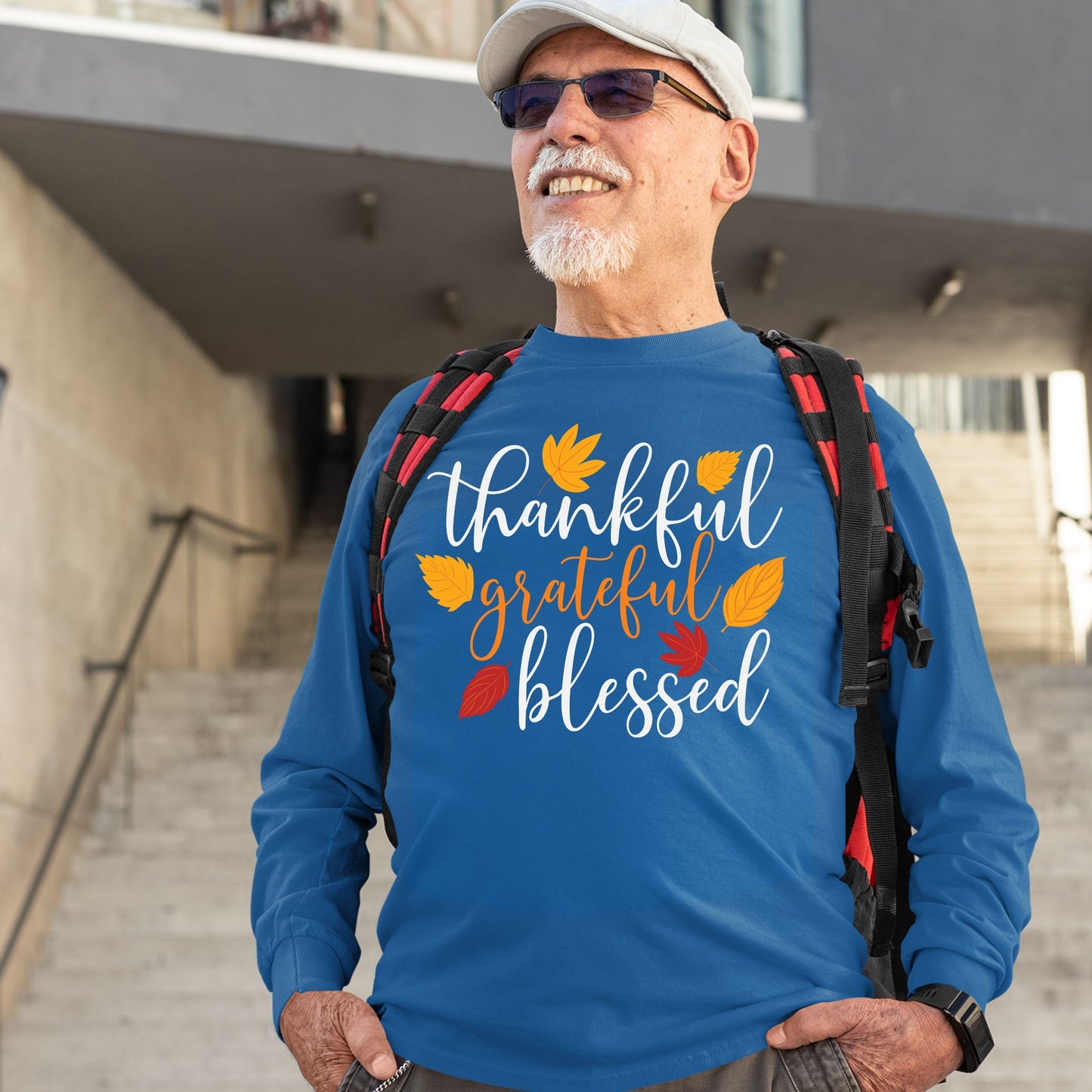 Thankful Grateful Blessed, Thanksgiving Sweatshirt, Thanksgiving Sweater for Men, Thanksgiving Gift Ideas, Cute Thanksgiving