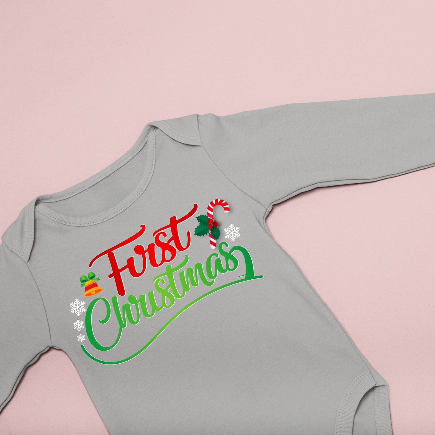 First Christmas, Christmas Bodysuits For Kids, Christmas Long Sleeves, Christmas Bodysuits, Christmas Onesies, Christmas Present