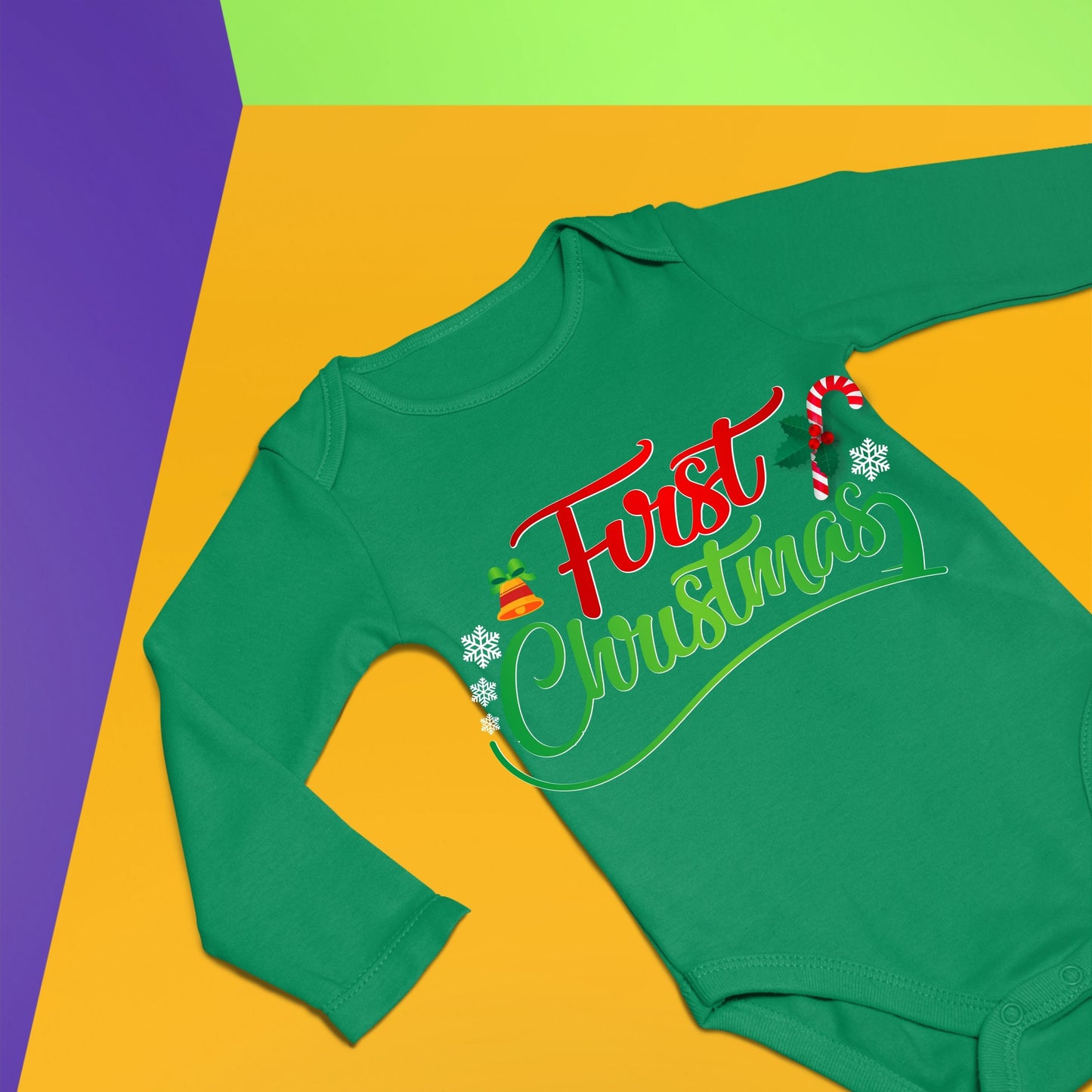 First Christmas, Christmas Bodysuits For Kids, Christmas Long Sleeves, Christmas Bodysuits, Christmas Onesies, Christmas Present