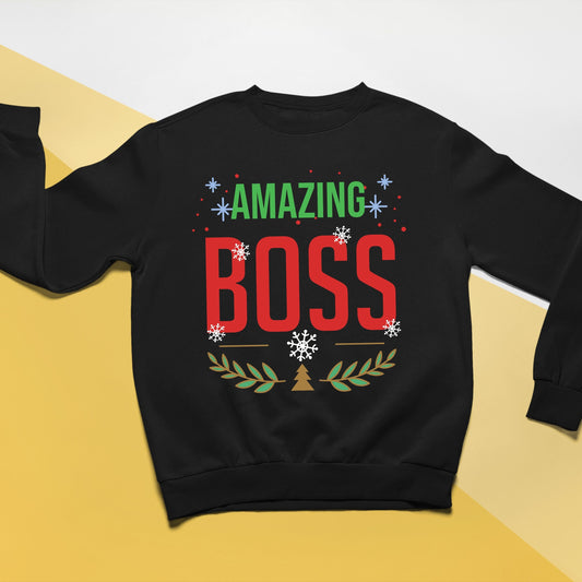 Amazing Boss, Youth Long Sleeve, Christmas Shirts, Christmas Sweatshirts, Christmas, Christmas Clothing, Christmas Decor