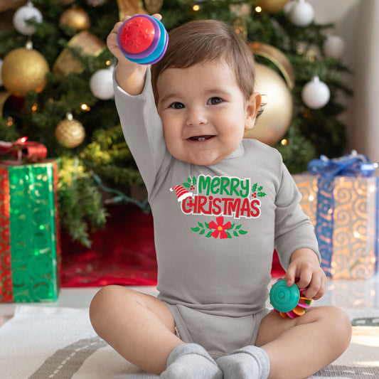 Merry Christmas, Christmas Long Sleeves, Christmas Onesies, Christmas Bodysuits, Christmas Bodysuits For Kids, Christmas Present