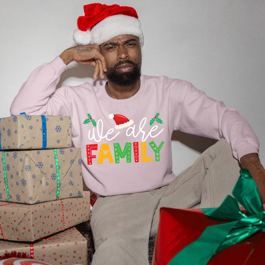 We Are Family, Christmas Long Sleeves, Christmas Sweater, Christmas Crewneck For Men, Christmas Present, Christmas Sweatshirt