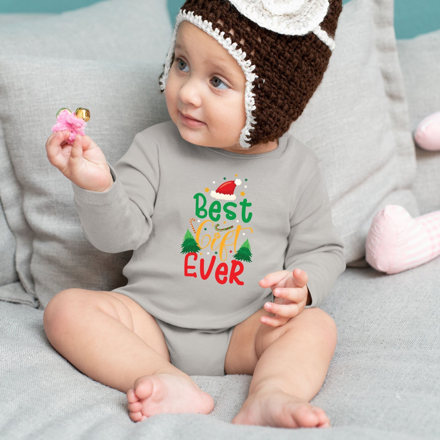 Best Gift Ever, Christmas Long Sleeves, Christmas Onesies, Christmas Bodysuits, Christmas Bodysuits For Kids, Christmas Present