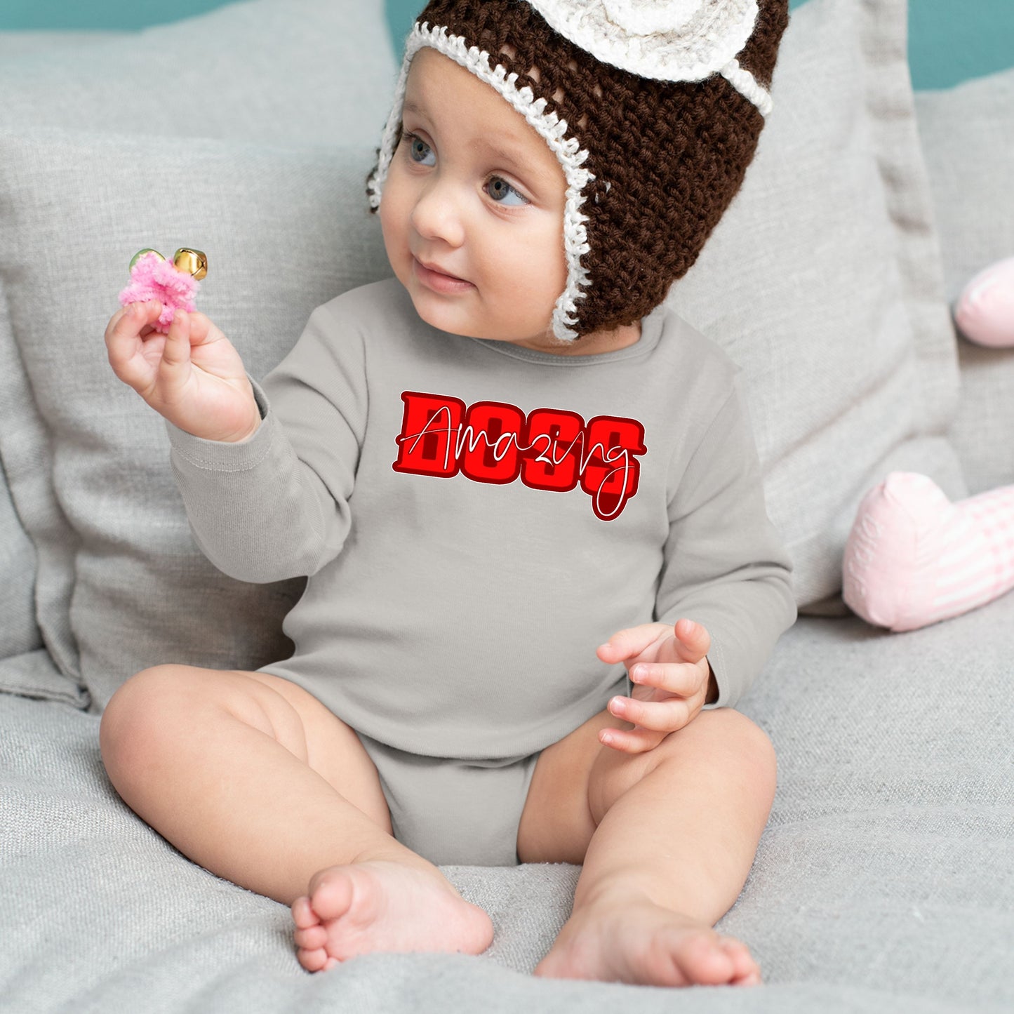 Amazing Boss, Christmas Long Sleeves, Christmas Bodysuits For Kids, Christmas Bodysuits, Christmas Onesies, Christmas Present