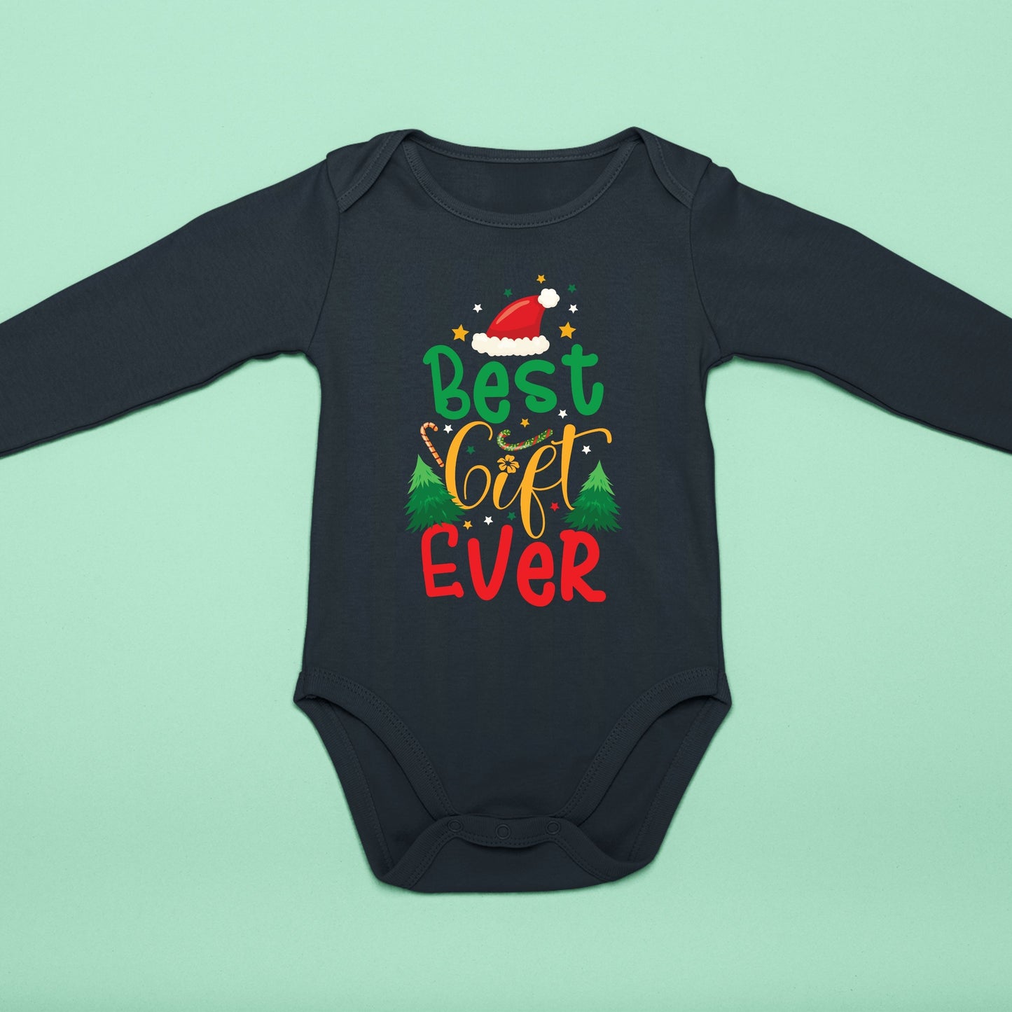 Best Gift Ever, Christmas Long Sleeves, Christmas Onesies, Christmas Bodysuits, Christmas Bodysuits For Kids, Christmas Present