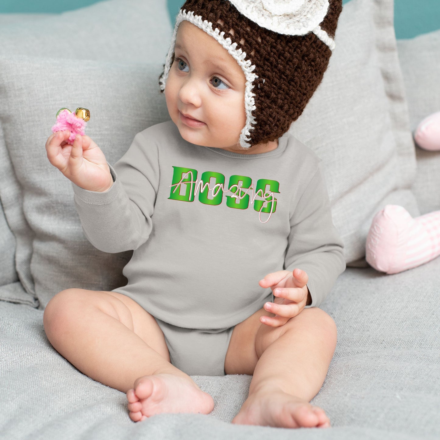 Amazing Boss, Christmas Long Sleeves, Christmas Bodysuits For Kids, Christmas Bodysuits, Christmas Present, Christmas Onesies