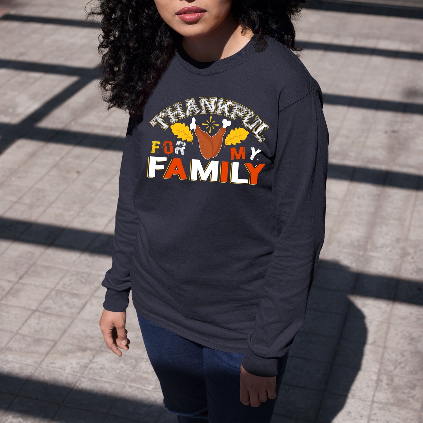 Thankful For My Family, Thanksgiving Sweatshirt, Thanksgiving Sweater for Women, Thanksgiving Gift Ideas, Cute Thanksgiving