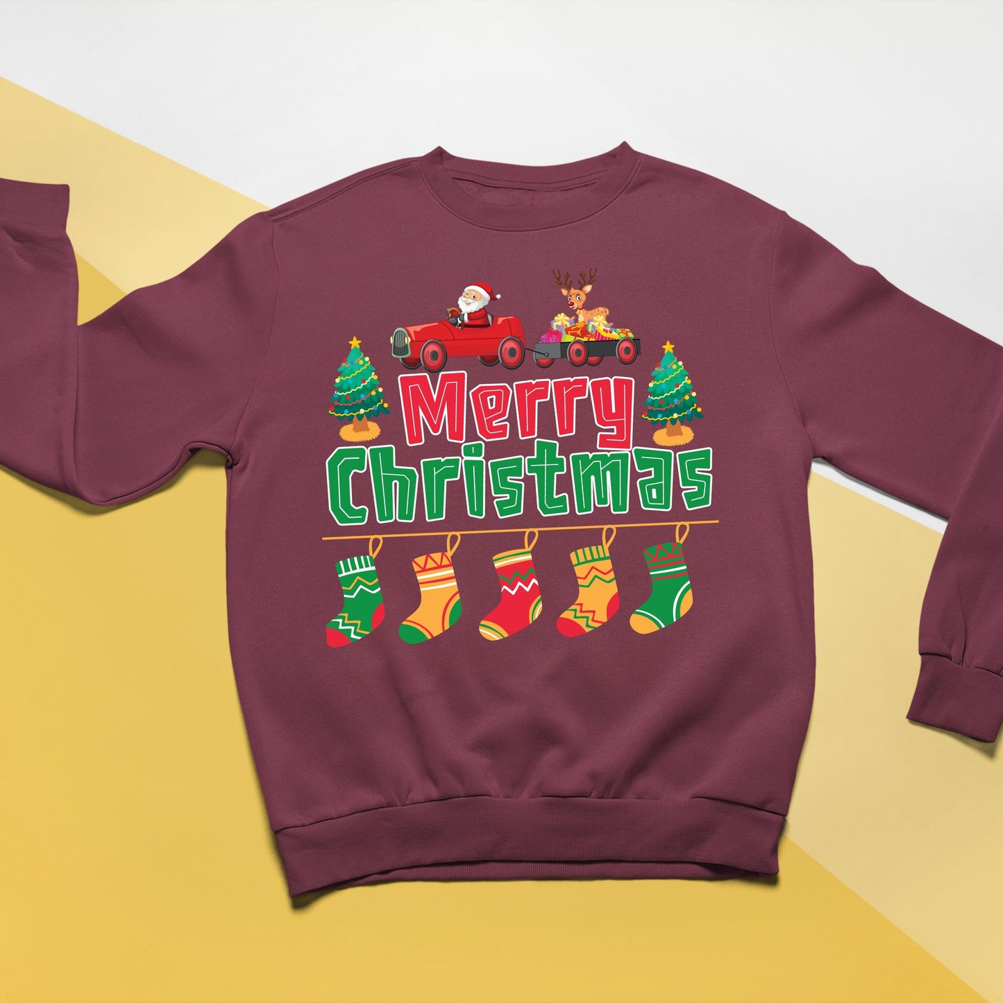 Merry Christmas, Christmas Long Sleeves, Christmas Crewneck For Youth, Christmas Sweater, Christmas Sweatshirt, Christmas Present