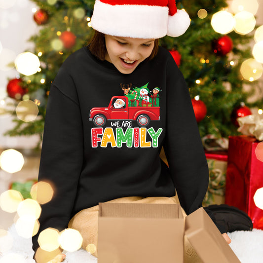 We Are Family, Christmas Crewneck For Youth, Christmas Long Sleeves, Christmas Sweatshirt, Christmas Sweater, Christmas Present