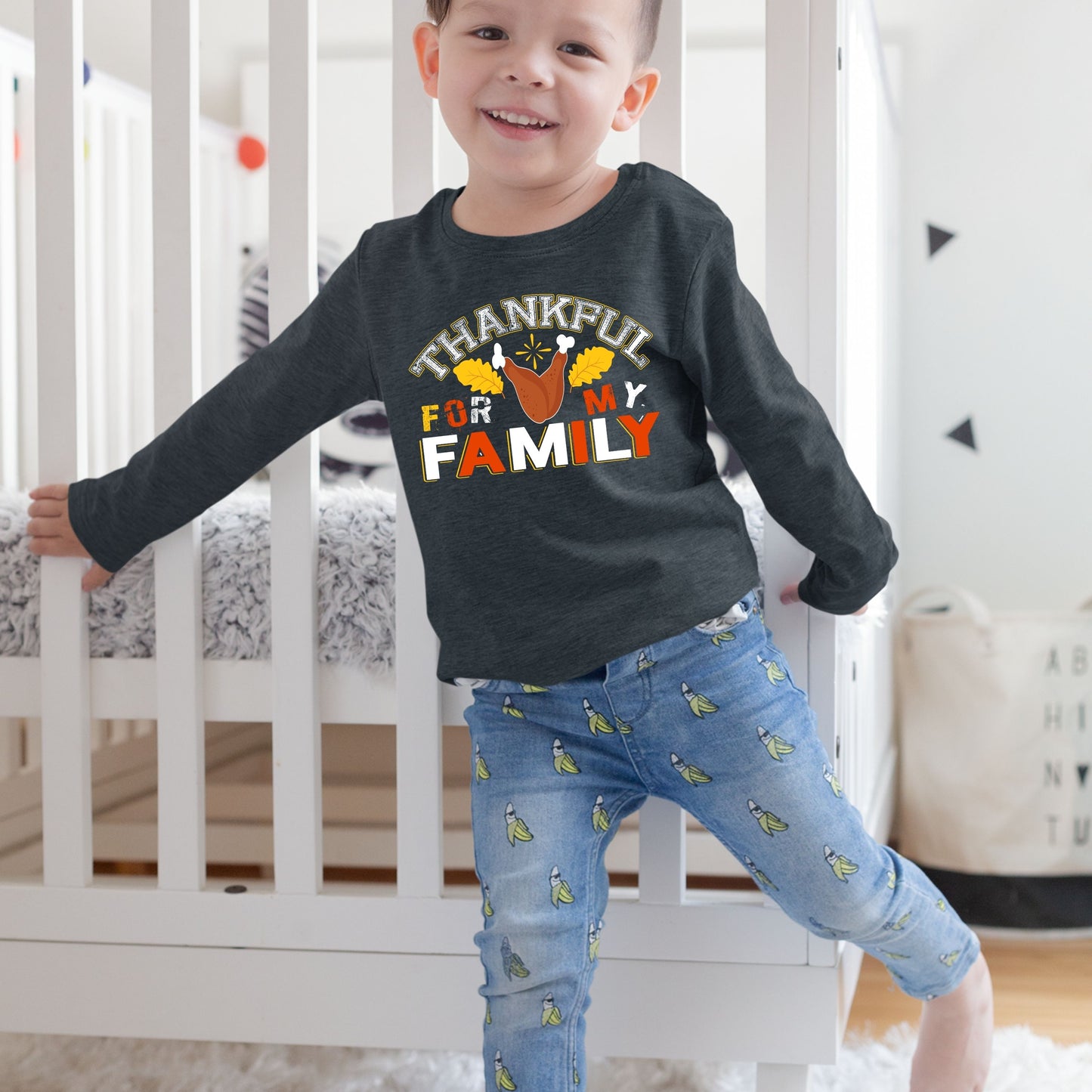 Thankful For My Family, Thanksgiving Sweatshirt, Thanksgiving Sweater for kids, Thanksgiving Gift Ideas, Cute Thanksgiving