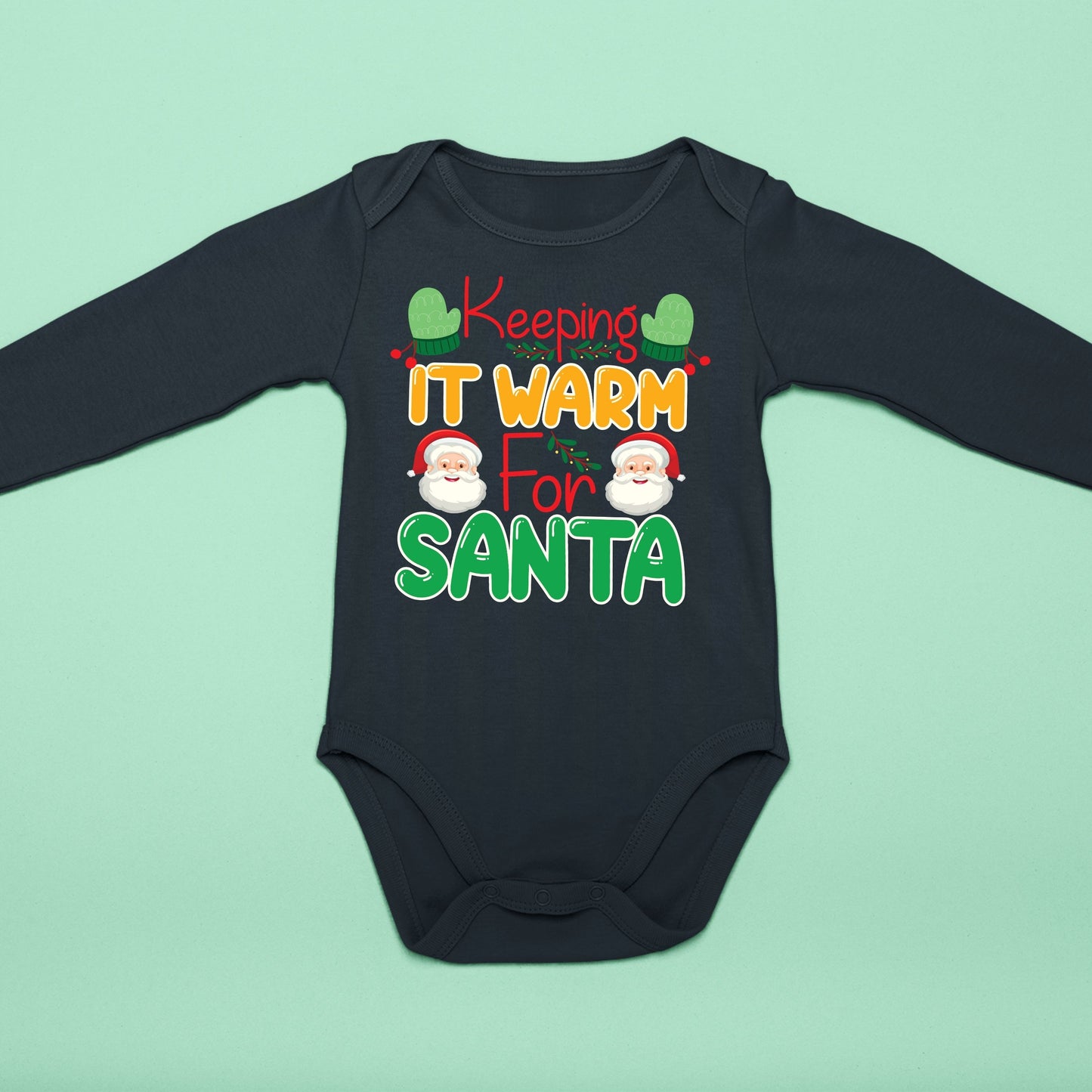 Keeping It Warm for Santa, Christmas Bodysuits For Kids, Christmas Long Sleeves, Christmas Bodysuits, Christmas Onesies, Christmas Present