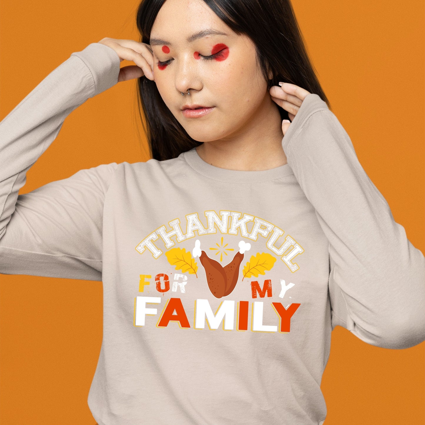 Thankful For My Family, Thanksgiving Sweatshirt, Thanksgiving Sweater for Women, Thanksgiving Gift Ideas, Cute Thanksgiving