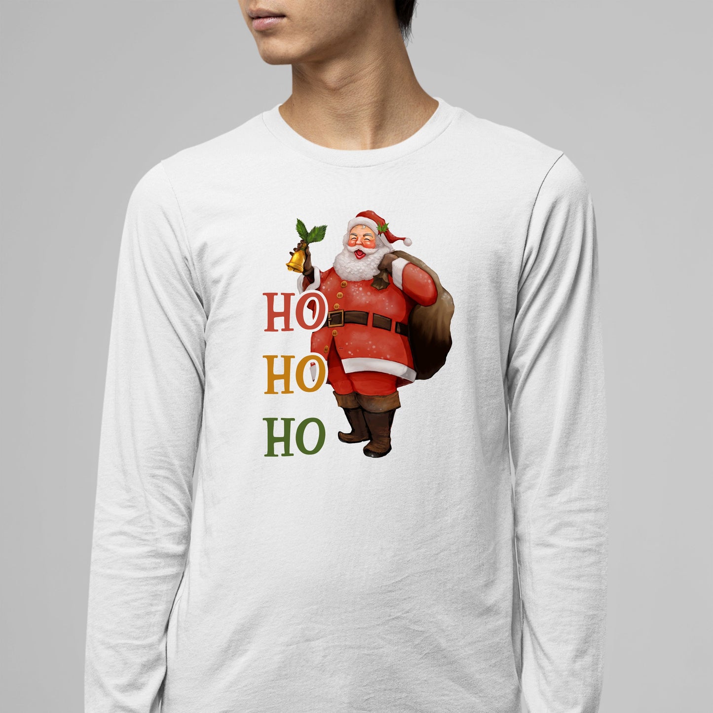 Ho Ho Ho, Men Long Sleeves, Christmas, Christmas Decor, Christmas Shirts, Christmas Sweatshirts, Christmas Clothing