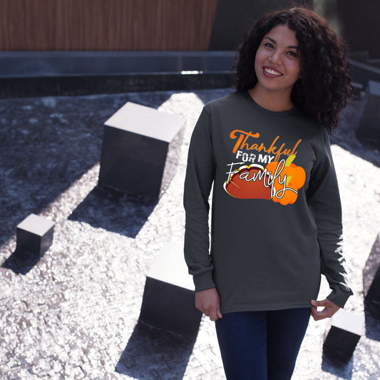 Thankful For My Family , Thanksgiving Sweatshirt, Thanksgiving Sweater for Women, Thanksgiving Gift Ideas, Cute Thanksgiving