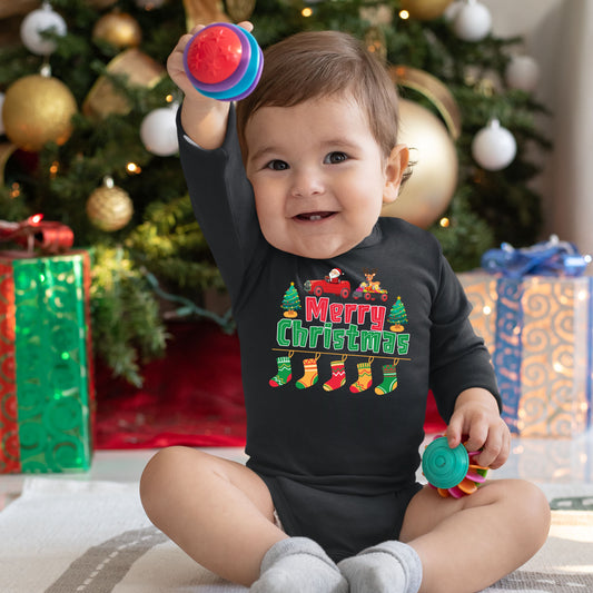 Merry Christmas, Christmas Long Sleeves, Christmas Bodysuits For Kids, Christmas Onesies, Christmas Bodysuits, Christmas Present