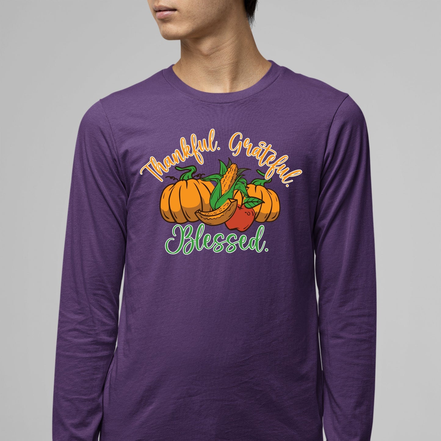 Thankful Grateful Blessed, Thanksgiving Sweatshirt, Thanksgiving Sweater for Men, Thanksgiving Gift Ideas, Cute Thanksgiving