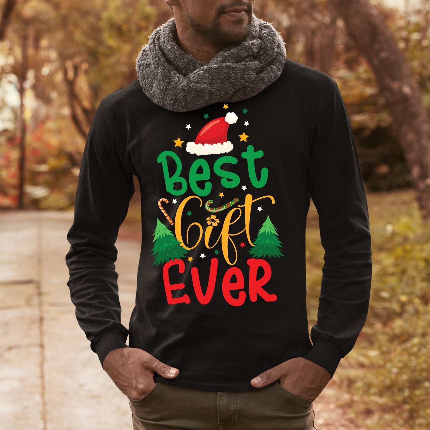 Best Gift Ever, Christmas Long Sleeves, Christmas Sweater, Christmas Sweatshirt, Christmas Crewneck For Men, Christmas Present