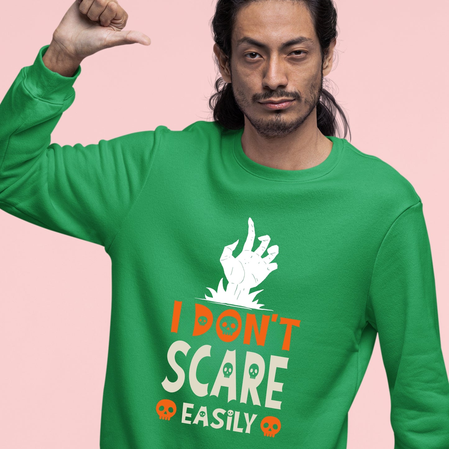 Halloween I Don't Scare Easily Sweatshirt, Halloween Gift Sweatshirt, Halloween Sweater, Cute Halloween Sweatshirt, Halloween Design Shirt