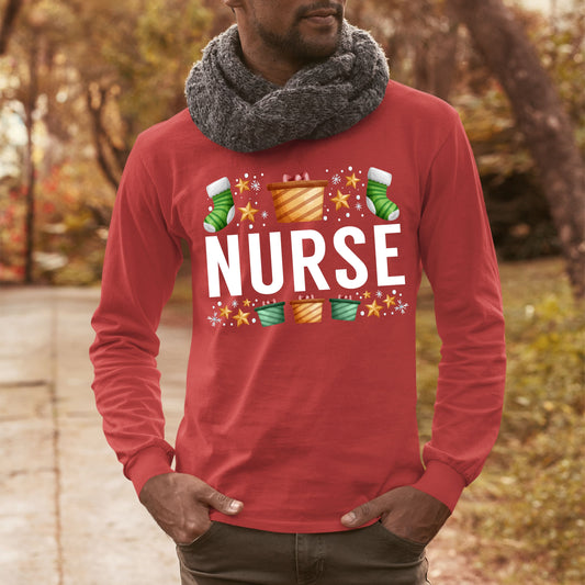 Nurse, Men Long Sleeves, Christmas Shirts, Christmas Sweatshirts, Christmas, Christmas Clothing, Christmas Decor