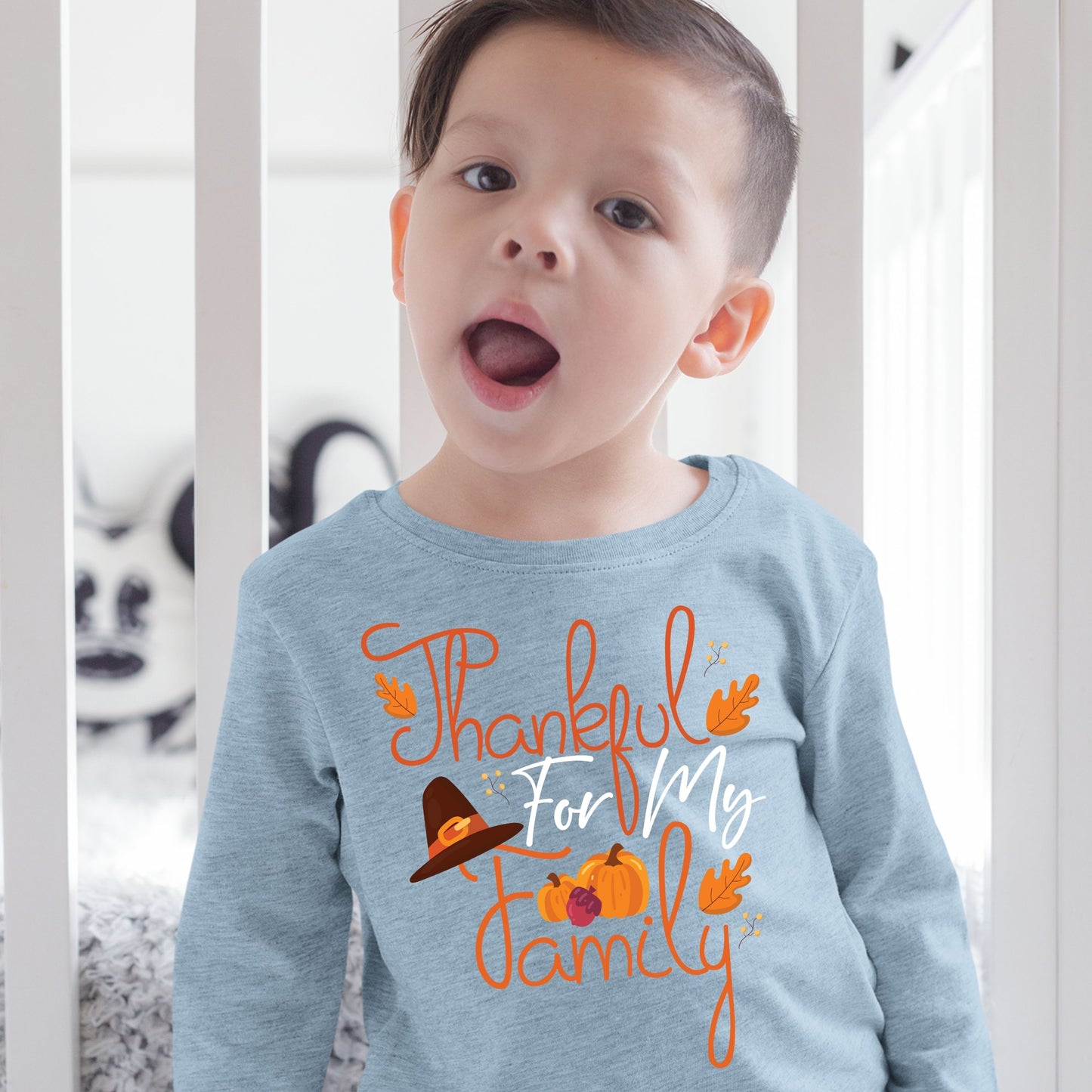 Thankful For My Family, Thanksgiving Sweatshirt, Thanksgiving Sweater for kids, Thanksgiving Gift Ideas, Cute Thanksgiving