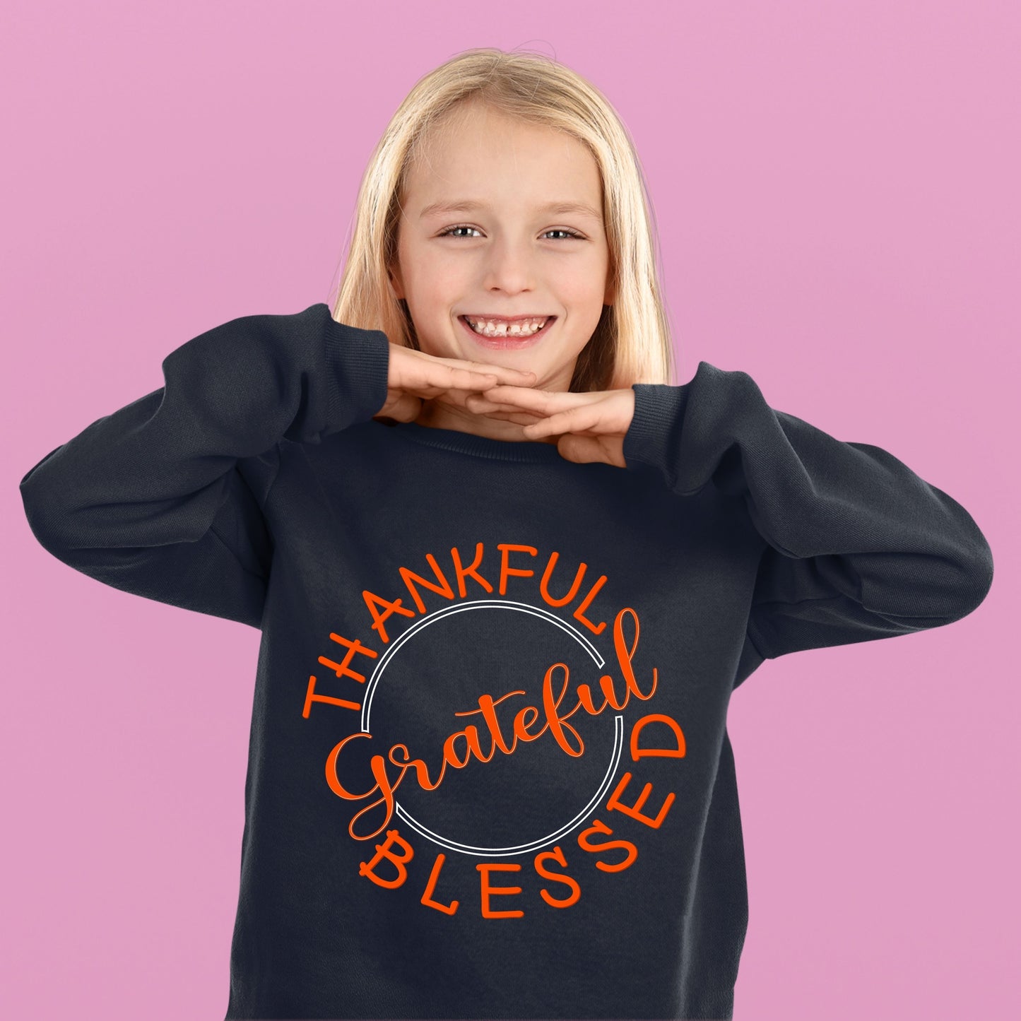 Thankful Grateful Blessed, Thanksgiving Sweatshirt, Thanksgiving Sweater for kids, Thanksgiving Gift Ideas, Cute Thanksgiving