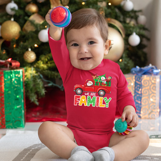 We Are Family, Christmas Bodysuits For Kids, Christmas Long Sleeves, Christmas Bodysuits, Christmas Onesies, Christmas Present