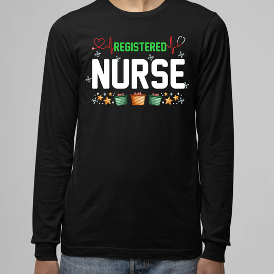 Registered Nurse, Men Long Sleeves, Christmas Shirts, Christmas Sweatshirts, Christmas, Christmas Clothing, Christmas Decor