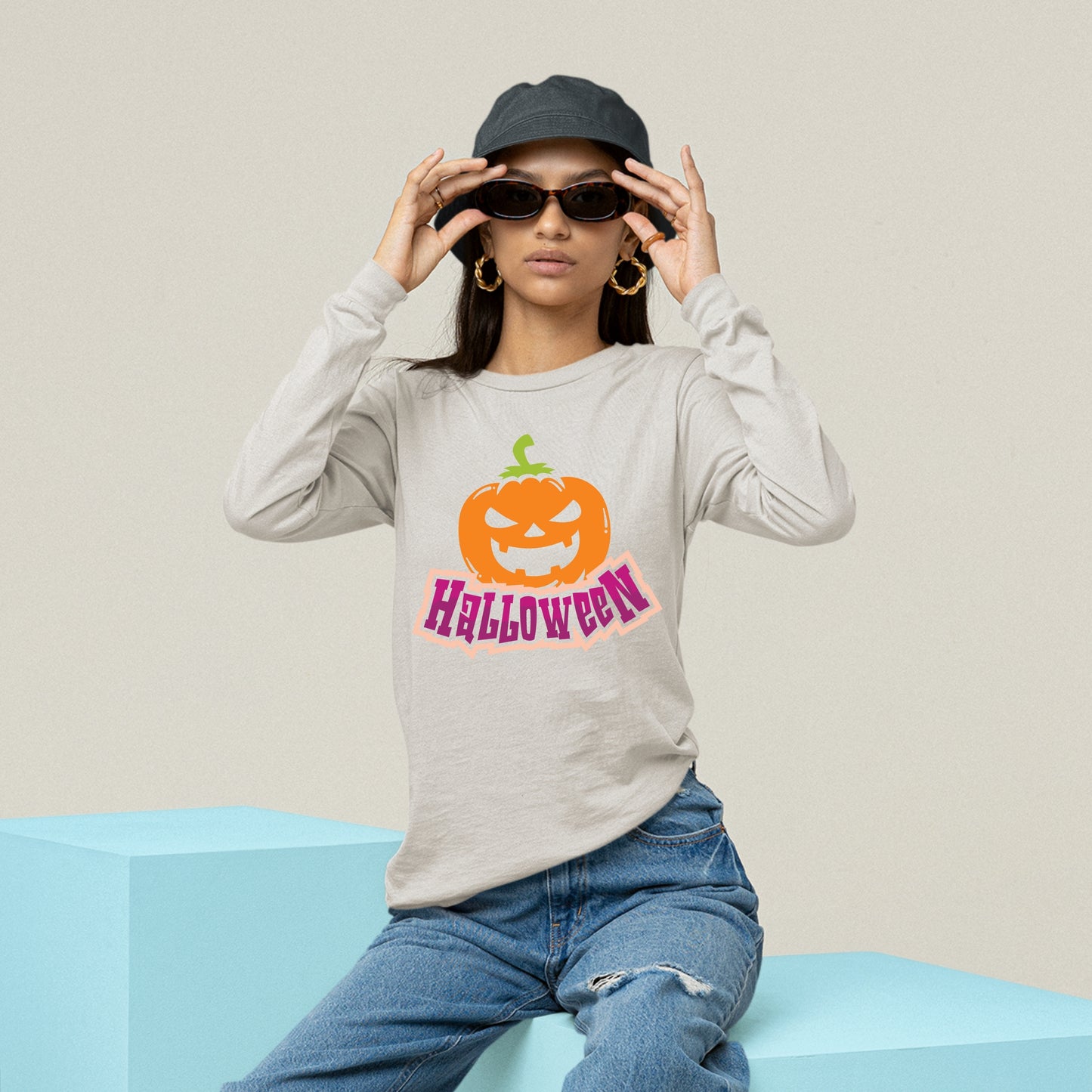 Halloween Pumpkin Sweatshirt, Halloween Gift Sweatshirt, Halloween Sweater, Cute Halloween Sweatshirt, Halloween Design Shirt