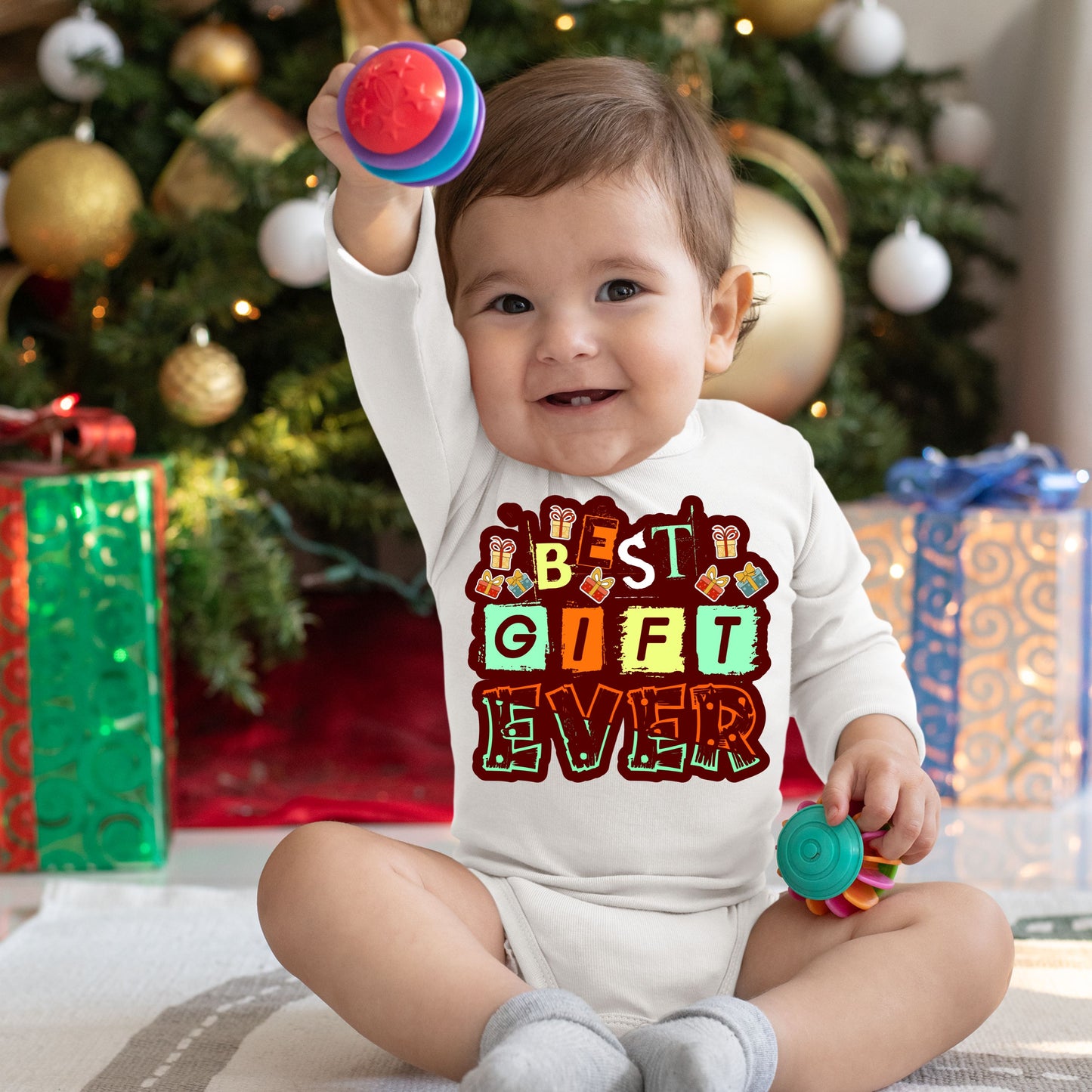 Best Gift Ever, Christmas Bodysuits For Kids, Christmas Long Sleeves, Christmas Bodysuits, Christmas Onesies, Christmas Present