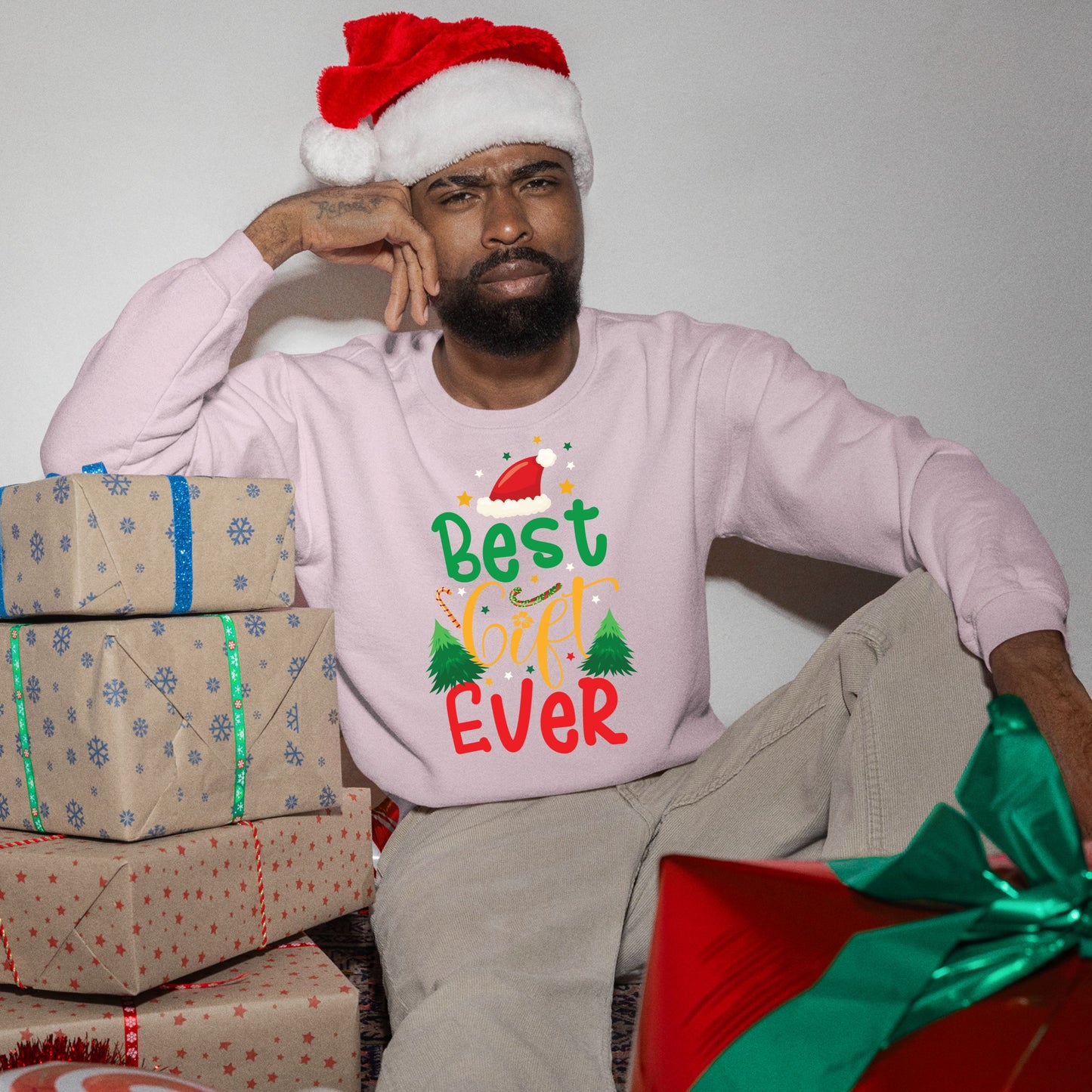 Best Gift Ever, Christmas Long Sleeves, Christmas Sweater, Christmas Sweatshirt, Christmas Crewneck For Men, Christmas Present