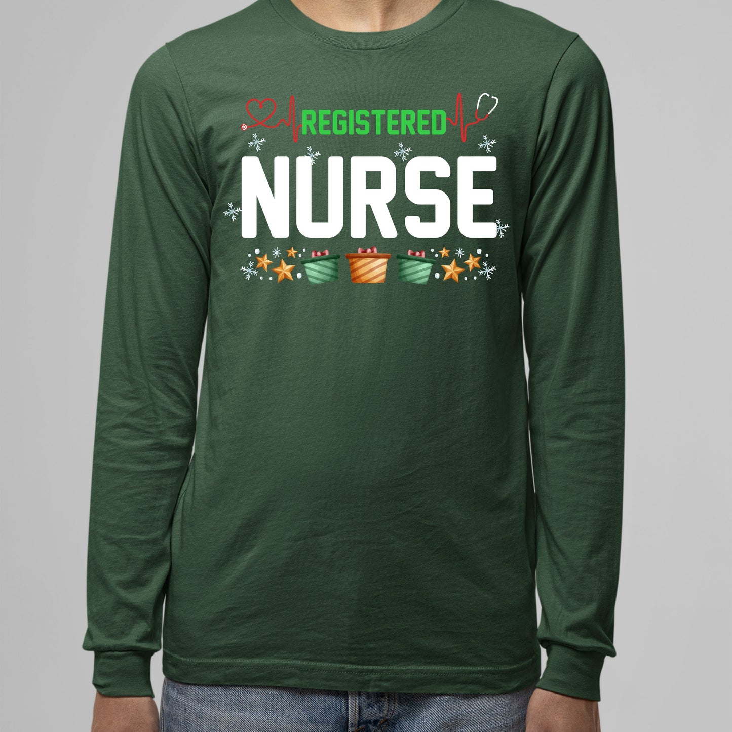 Registered Nurse, Men Long Sleeves, Christmas Shirts, Christmas Sweatshirts, Christmas, Christmas Clothing, Christmas Decor