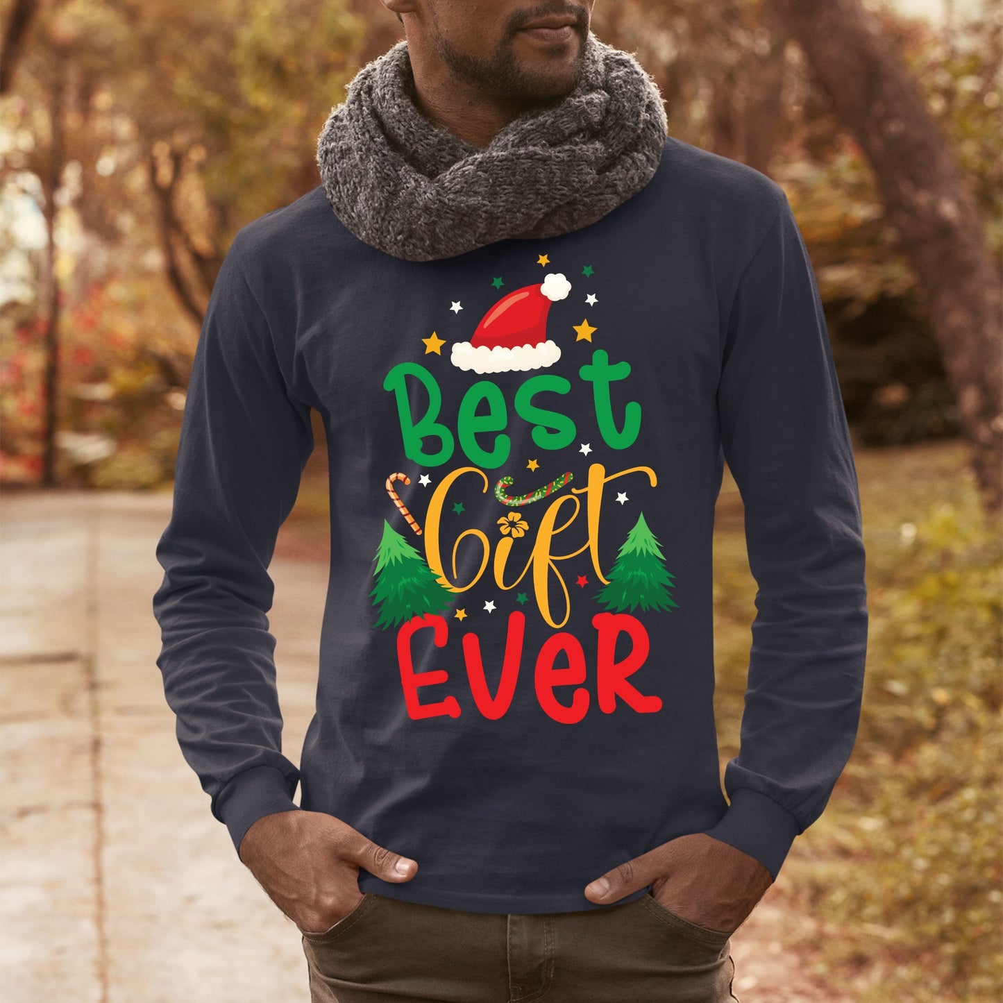 Best Gift Ever, Christmas Long Sleeves, Christmas Sweater, Christmas Sweatshirt, Christmas Crewneck For Men, Christmas Present