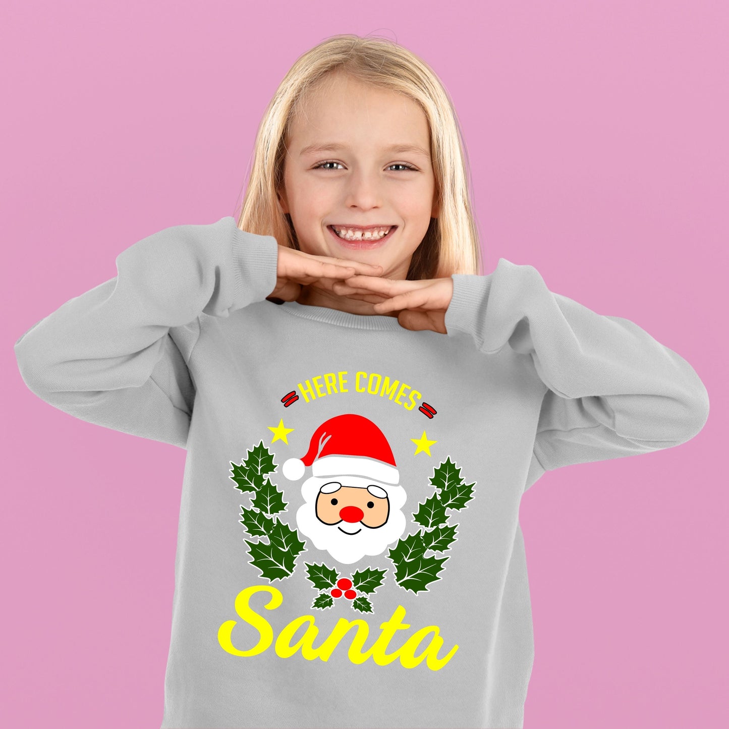 Here Comes Santa, Youth Long Sleeve, Christmas Decor, Christmas Clothing, Christmas Sweatshirts, Christmas Shirts, Christmas