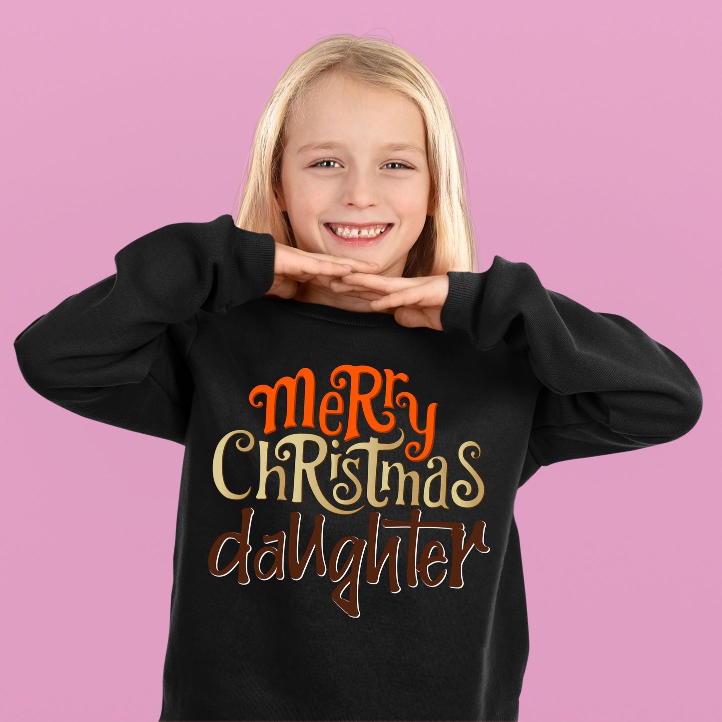 Merry Christmas Daughter, Christmas Crewneck For Youth, Christmas Long Sleeves, Christmas Sweatshirt, Christmas Sweater, Christmas Present