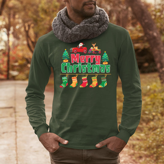 Merry Christmas, Christmas Long Sleeves, Christmas Crewneck For Men, Christmas Sweater, Christmas Sweatshirt, Christmas Present