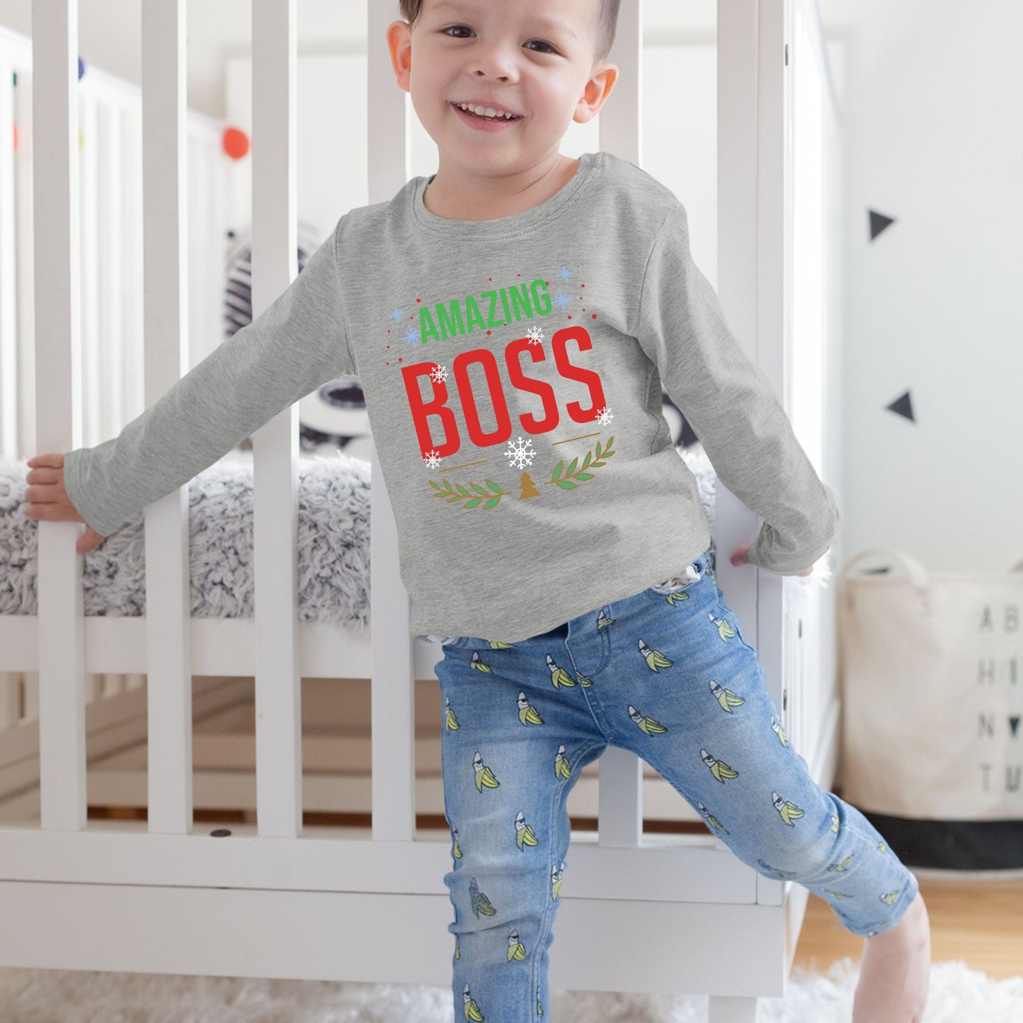 Amazing Boss, Toddler Long Sleeves, Christmas Shirts, Christmas Sweatshirts, Christmas, Christmas Clothing, Christmas Decor