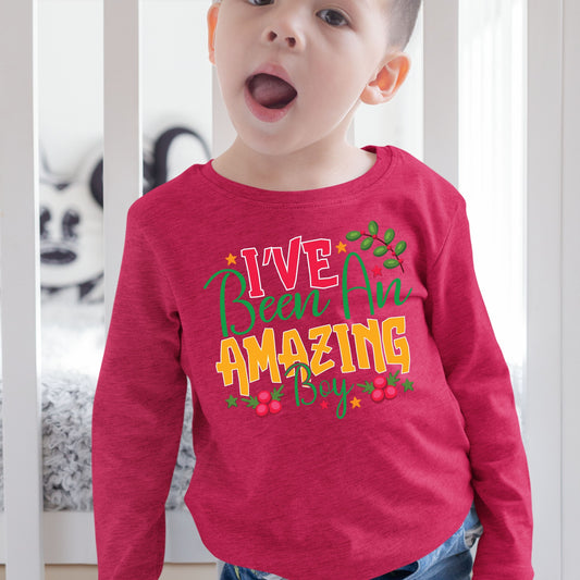 I've Been an Amazing Boy, Christmas Sweatshirt, Christmas Long Sleeves, Christmas Sweater, Christmas Crewneck For Toddler, Christmas Present