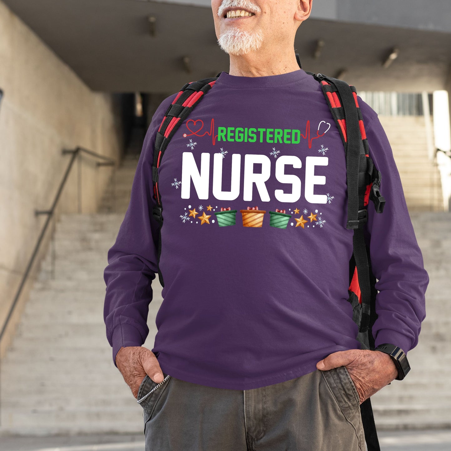 Registered Nurse, Men Long Sleeves, Christmas Shirts, Christmas Sweatshirts, Christmas, Christmas Clothing, Christmas Decor