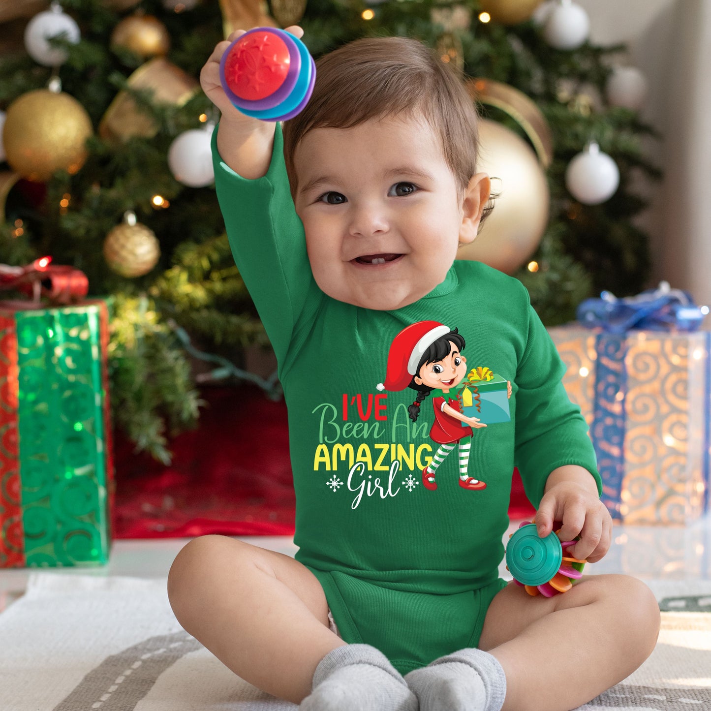 Ive Been an Amazing Girl, Christmas Bodysuits For Kids, Christmas Long Sleeves, Christmas Onesies, Christmas Bodysuits, Christmas Present