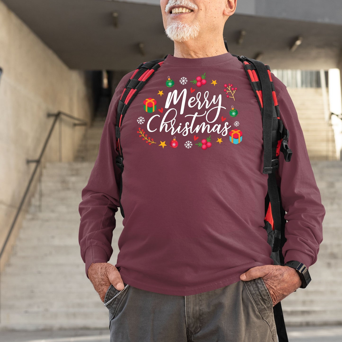 Merry Christmas, Christmas Long Sleeves, Christmas Crewneck For Men, Christmas Sweatshirt, Christmas Sweater, Christmas Present