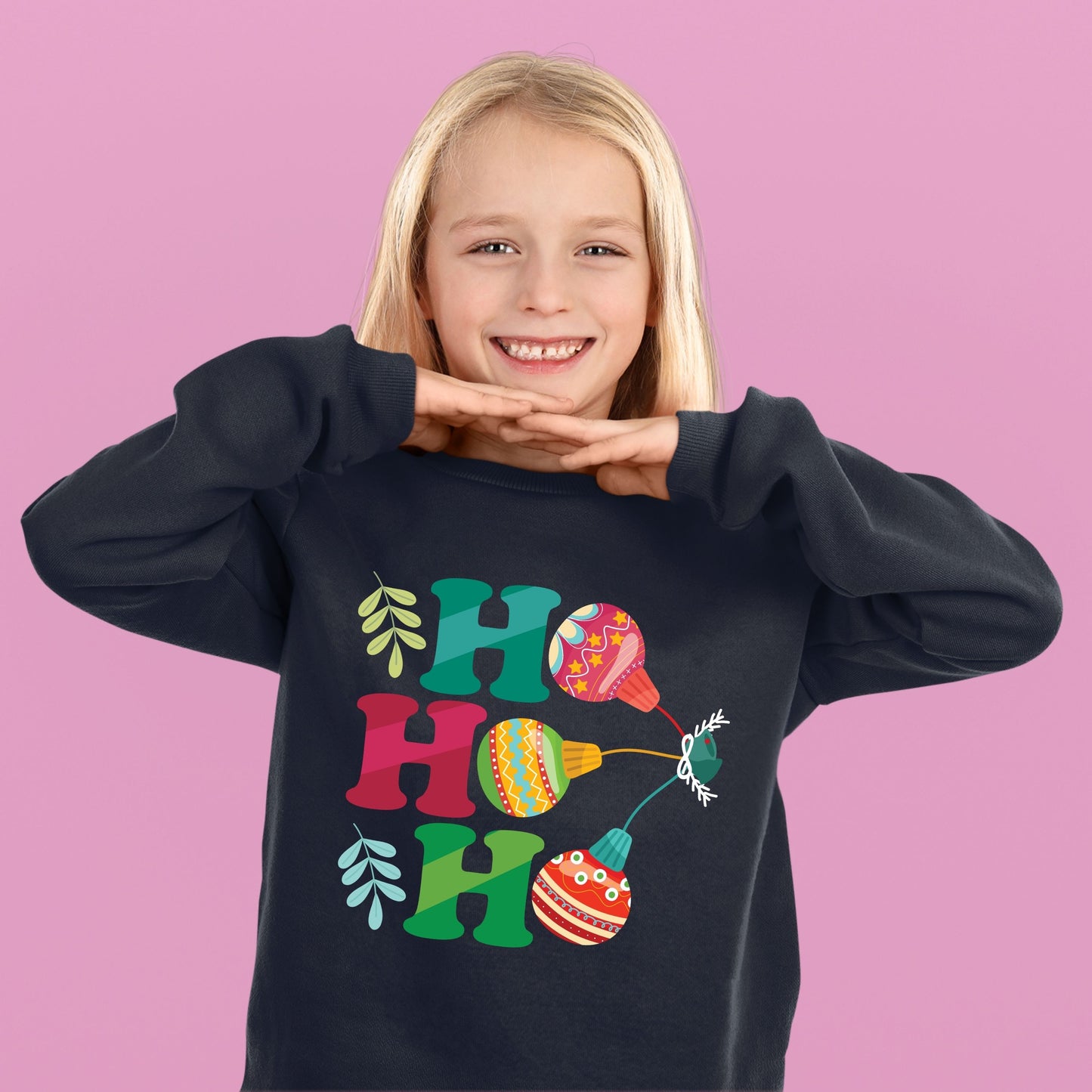 Ho Ho Ho, Christmas Long Sleeves, Christmas Crewneck For Youth, Christmas Present, Christmas Sweatshirt, Christmas Sweater