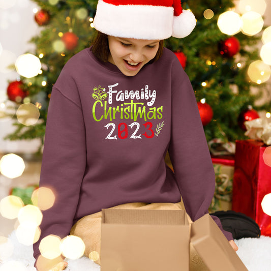 Family Christmas 2023, Christmas Crewneck For Youth, Christmas Long Sleeves, Christmas Sweatshirt, Christmas Sweater, Christmas Present